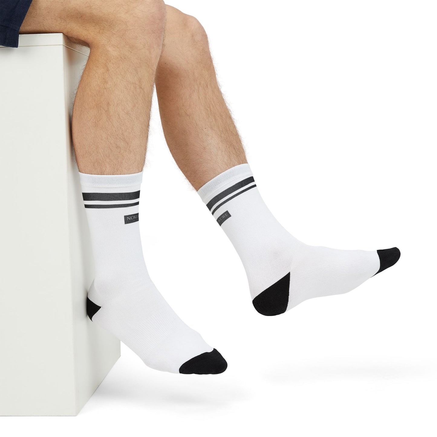 NOKURE Sublimation Unisex Crew Socks | Sporty Style, Gift for Athletes, Casual Wear, Fashion Statement, Everyday Comfort